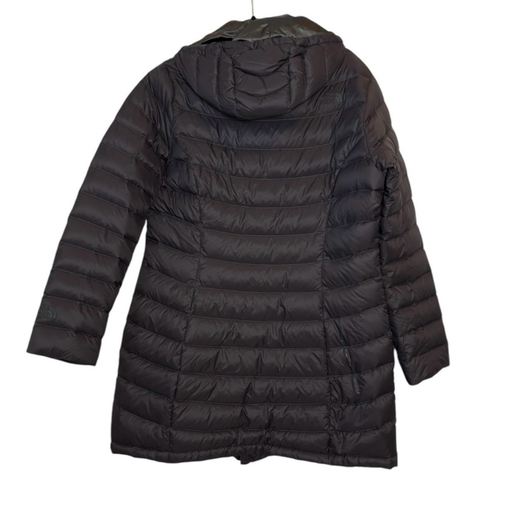 The North Face Jenae 550 Goose Down Hooded  Puffer Charcoal Gray Parka Coat XL - Picture 5 of 6